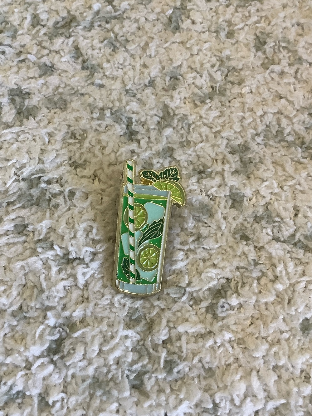 Citrus Mojito Tropical Drink Limeade Enamel Pin Backpack Hat Decor NWT 1.25x.50”